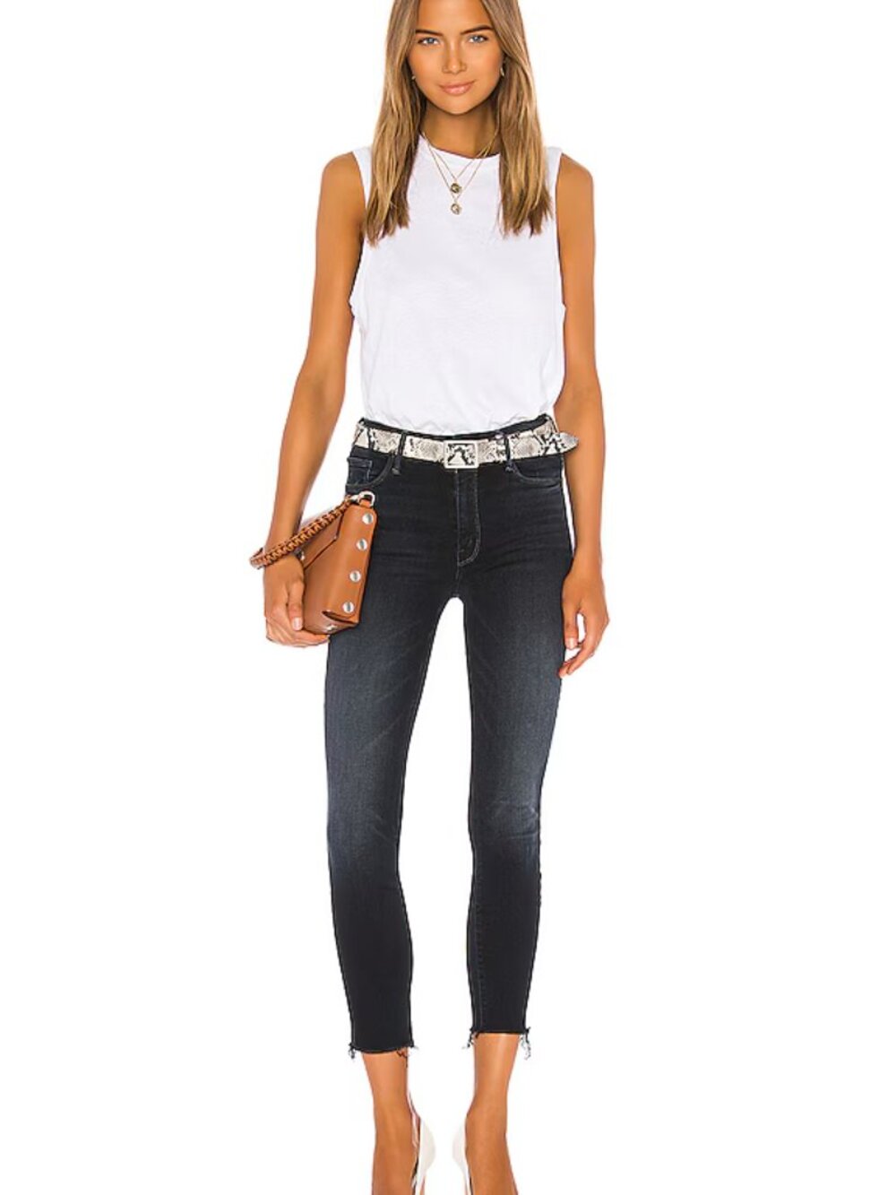 MOTHER “The Looker Ankle Fray” Jeans – Black - SIze  26
